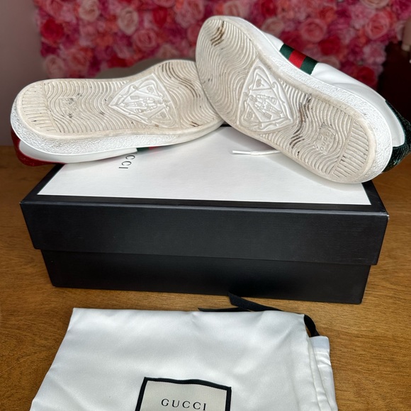 Gucci web stripe sneakers with hearts size 38.5 - Picture 10 of 13